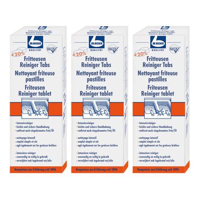 Dr. Becher Fritteusen Rein Tabs - Intensivtabs für Fritteusen, 3x12 Tabs