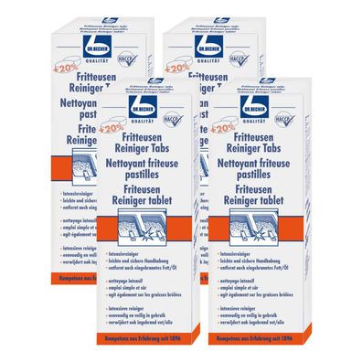 Dr. Becher Fritteusen Rein Tabs - Intensivtabs für Fritteusen, 4x12 Tabs