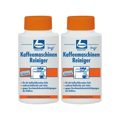 Dr. Becher Kaffeemaschinen Reiniger 2x1 kg Entkalker Pulver Kaffeemaschine