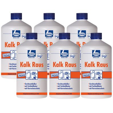 Dr. Becher Kalk Raus 6x1 l Entkalker Bad Küche Geräte