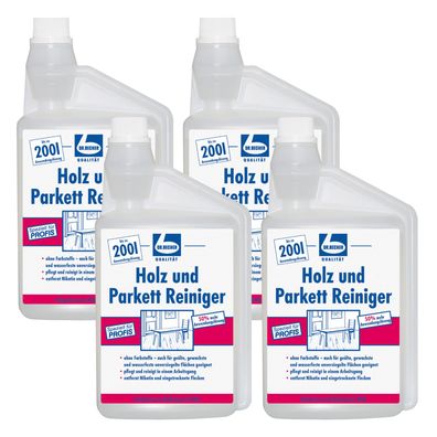 Dr. Becher Holz & Parkett Reiniger 4x1 l Holzpflege Boden streifenfrei