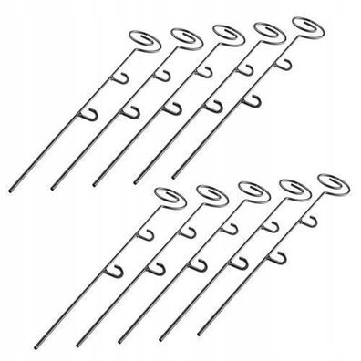 KADAX Blumenstütze, 10 Stück, Pflanzenstütze aus Stahl, 50 cm, Spirale