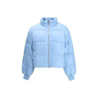 Ganni Light Blue Nylon Coat