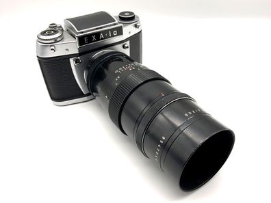 Exakta Exa 1a analoge Spiegelreflexkamera mit Pentacon 4/200 Objektiv