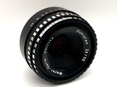 Meyer-Optik Görlitz 50mm 1:2.8 Objektiv Domiplan Zebra Festbrennweite (M42)