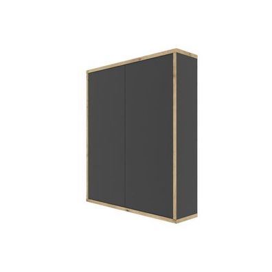 Wandschrank MORENA mit 2 Türen, Grau/Eiche