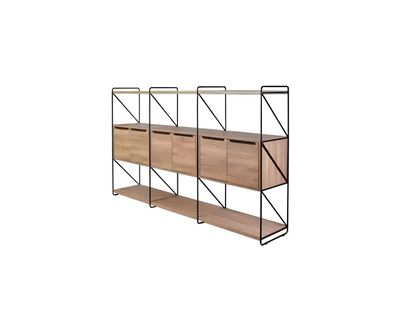 Arbeitszimmer Schrank Bücherregal Holz Büroschrank Regal Modern