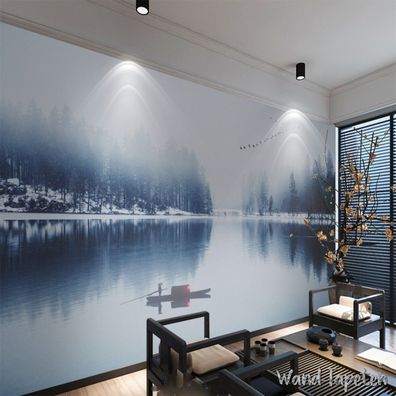 Vlies Fototapete Wandtapete Wandbilder Handgemalte Moderne Tuschelandschaft 4027