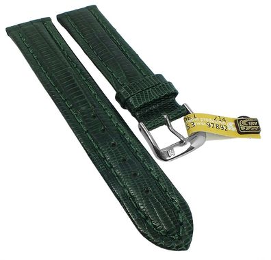 Marburger | TEJU Uhrenarmband Echtes Eidechsenleder grün IRV
