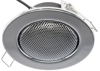 Decken-Einbaulautsprecher "CTE-8W" Halogen-Look, 8cm Ø, 6cm Einbau, chrom
