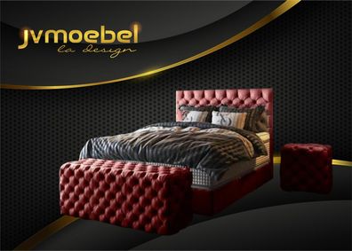 Luxus Bett Boxspringbett Schlafzimmer Betten Design Möbel Samt Matratze Komplett