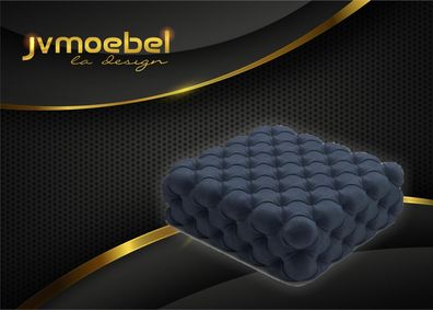 Klassischer Chesterfield Design Luxus Hocker Textil Fußhocker Ottomane 120x120