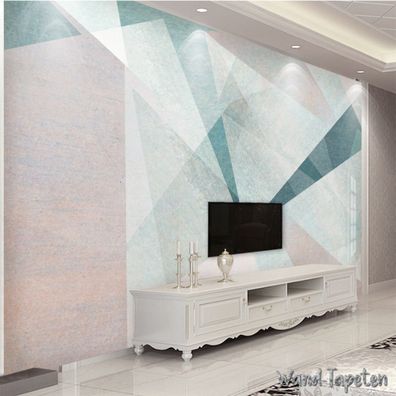 Vlies Fototapete Wandtapete Wandbilder Geometrische Handgemalte Retro 4032