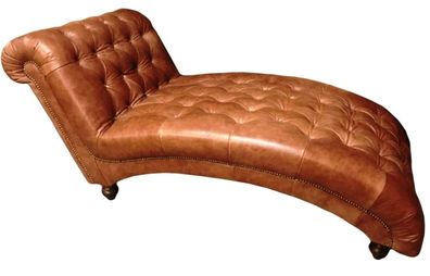 Chesterfield Braun Chaiselongue Möbel Liege Wohnzimmer Moderne Design Sofa Neu