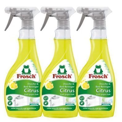Frosch Citrus Dusche & Bad Spray für das Badezimmer 3x 500 ml