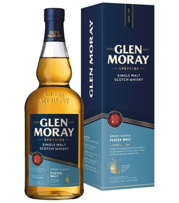 Glen Moray Peated Single Malt Whisky (40 % vol, 0,7 Liter)