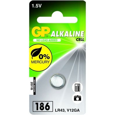 GP Knopfzelle LR43 1,5 V