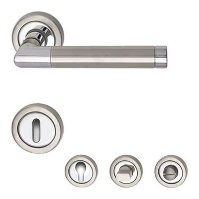 Baumanti Main Rosettengarnitur Bicolor poliert matt BB/PZ/WC Türdrücker Griff