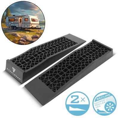 Stahlwerk Stufenkeil GT-13 ST 2er Set mit 3t Tragkraft Auffahrkeil Ausgleichkeil