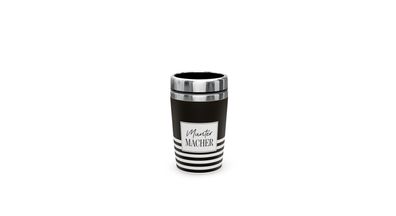 LaVida Thermobecher to go 250 ml Muntermacher (schwarz-weiß)