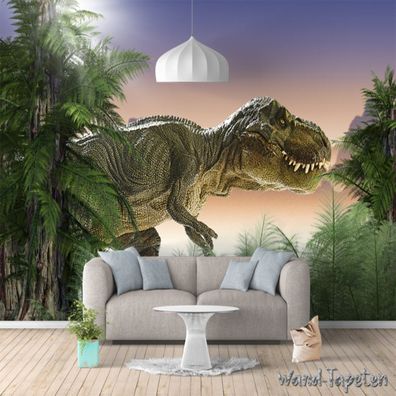 Vlies Fototapete Wandtapete Wandbilder 3D Simulation eines Dinosaurier 4061