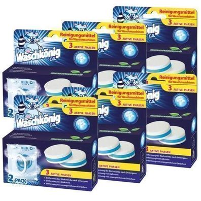 Waschkönig Waschmaschinen-Reinigungstabletten 2 Stück, 6 Packungen