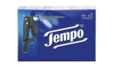 Tempo Cotton Touch Soft Taschentücher, 4-lagig, 6x10 Stück