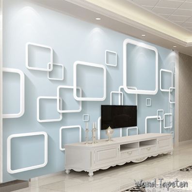 Vlies Fototapete Wandtapete Wandbilder 3D Geometrische Quadratische 4078