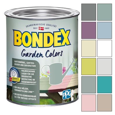 BONDEX Garden Colors 0.75 LTR Wetterschutzfarbe Holzfarbe Holzpflege Holzschutz