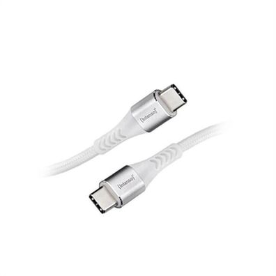 Intenso USB-Kabel C315C Nylon 1,5m weiß USB-C / USB-C 60W