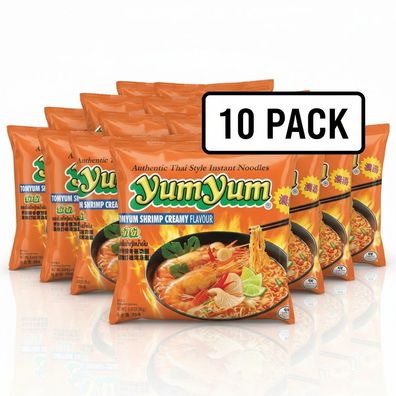10erPack Yum Yum Instantnudeln Tom Yum Shrimp Cream Flavour 70g