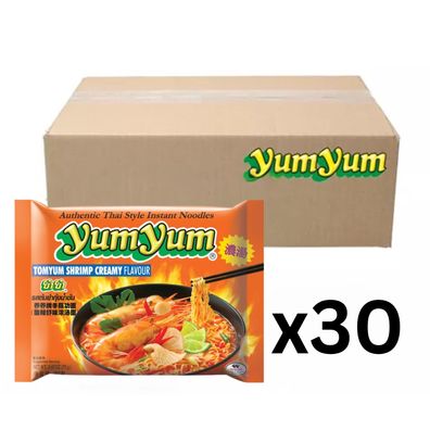 30er-Pack Yum Yum Instantnudeln Tom Yum Shrimp Cream Flavour 70g