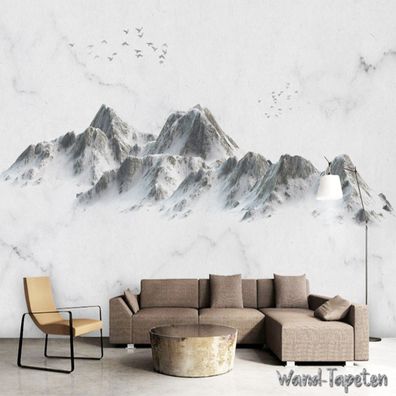 Vlies Fototapete Wandtapete Wandbilder Abstrakt Berggipfeln Gebirgsketten 4086