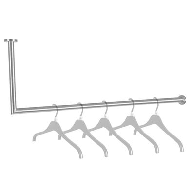 Garderobenstange Edelstahl Kleiderstange L-Form Kleiderlüfter Wäschestange Haken