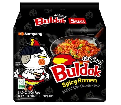 Buldak Hot Chicken Flavour - 5x140g