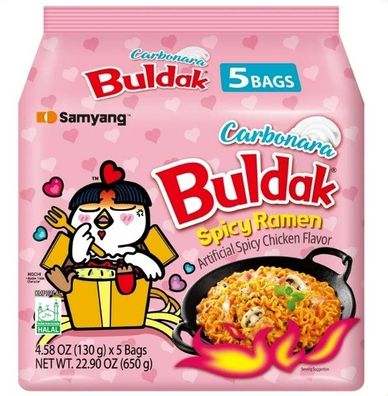 Buldak Carbonara Flavour - 5x140g