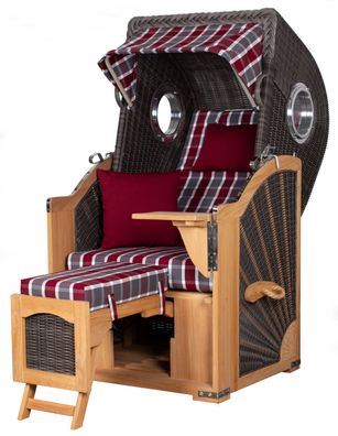 Strandkorb deVries PURE® Seemöwe XS - PE stone grey - Dessin 230