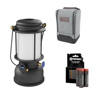 Petromax LM500 LED Laterne Schwarz Set inklusive Akku und Tasche PX-LM500 + PX-18650