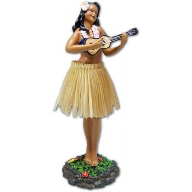 Hawaii miniature Dashboard Hula Doll - Girl groß mit Ukulele