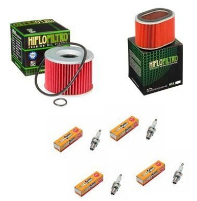 Wartungssatz Ölftilterset Zündkerzen spark splug passt an Honda Gl 1000 76-79