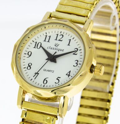 Damen Classique mit Zugband Farbe gold 26mm