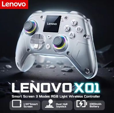 Lenovo X01 Wireless Controller 1,44" Display Modi für PS4 iOS Android PC PS5 Tesla