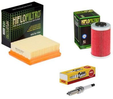 Wartungssatz Ölftilterset Zündkerze spark splug passt an Ktm Duke 125 11-14 200