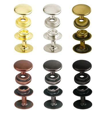 10 Druckknöpfe - Ø13mm oder Ø15mm für Ledergürtel, Armbänder - Ringfeder