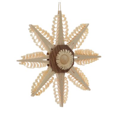 Baumbehang Spanstern braunes Mittelteil Ø12cm NEU Anhänger Baumschmuck Holzstern