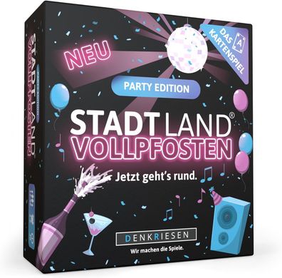 Denkriesen Stadt Land Vollpfosten® – Das Kartenspiel - Party Edition