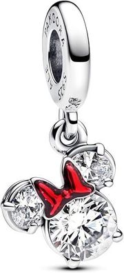 Pandora Disney Minnie Maus Silhouette Charm-Anhänger - rote Schleife