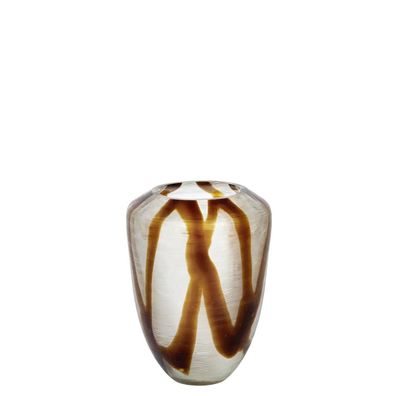 Lambert Milena Glasvase, klein, weiß/bernstein 20x20x27cm 17964 SP25-2
