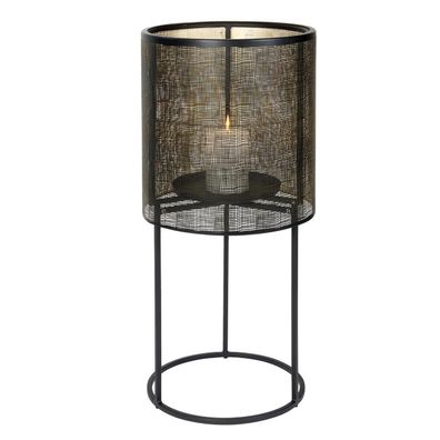 Lambert Hiroko Kerzensäule groß, Eisen, schwarz H91 D41cm 41062 SP25-2