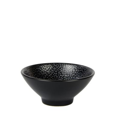 Lambert Kaori Dippschale Rochen-Optik schwarz / metallic, H 4,1 cm D 10 cm, Stonew